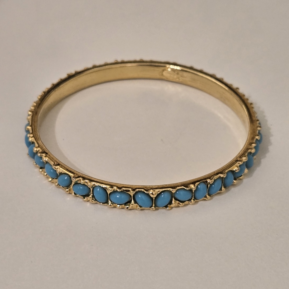 Kenneth Jay Lane Gold and Blue Bracelet